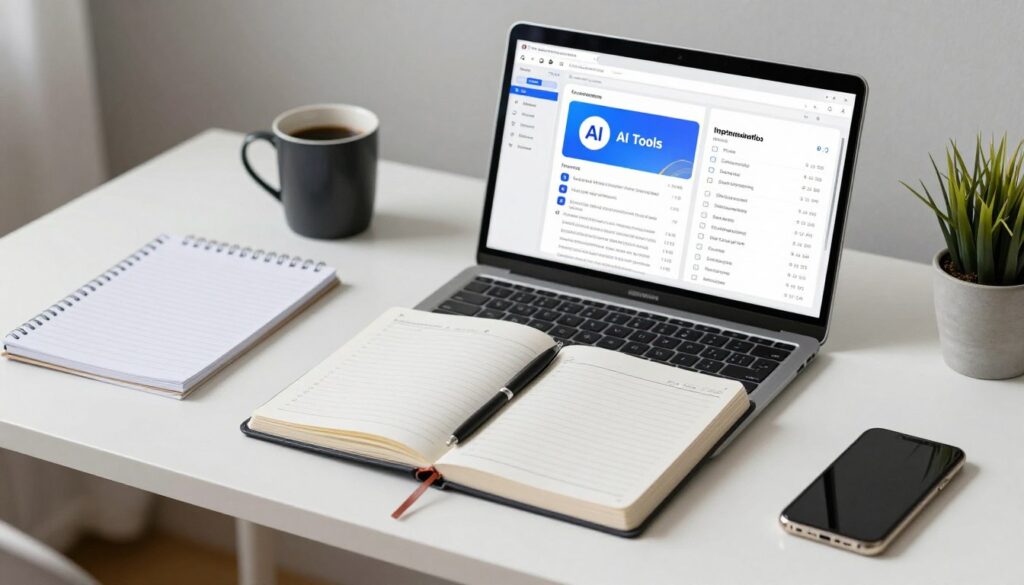 Person planning AI tool implementation strategy