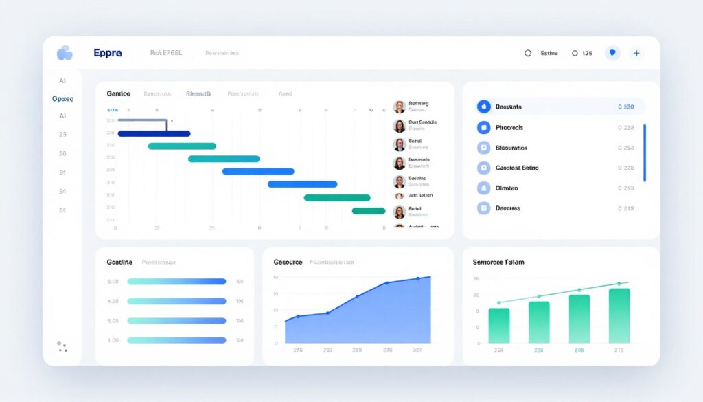 Strategic Project Intelligence Platform dashboard showing AI-powered project analytics and team collaboration features