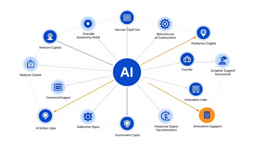 indian ai startup ecosystem network visualization