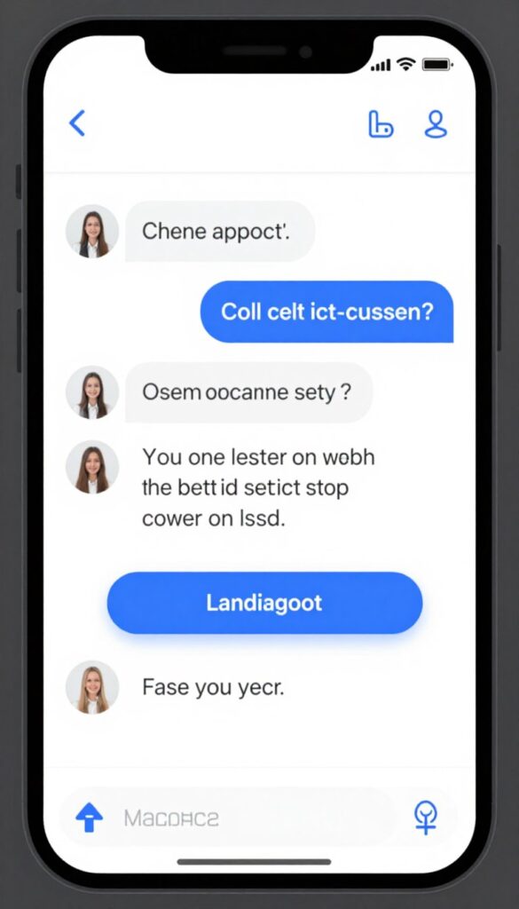 AI chatbot guiding a website visitor through product questions and human support escalation