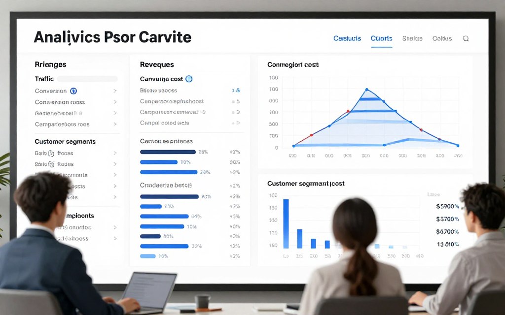 AI marketing analytics report connecting traffic, conversion, revenue, and campaign performance data