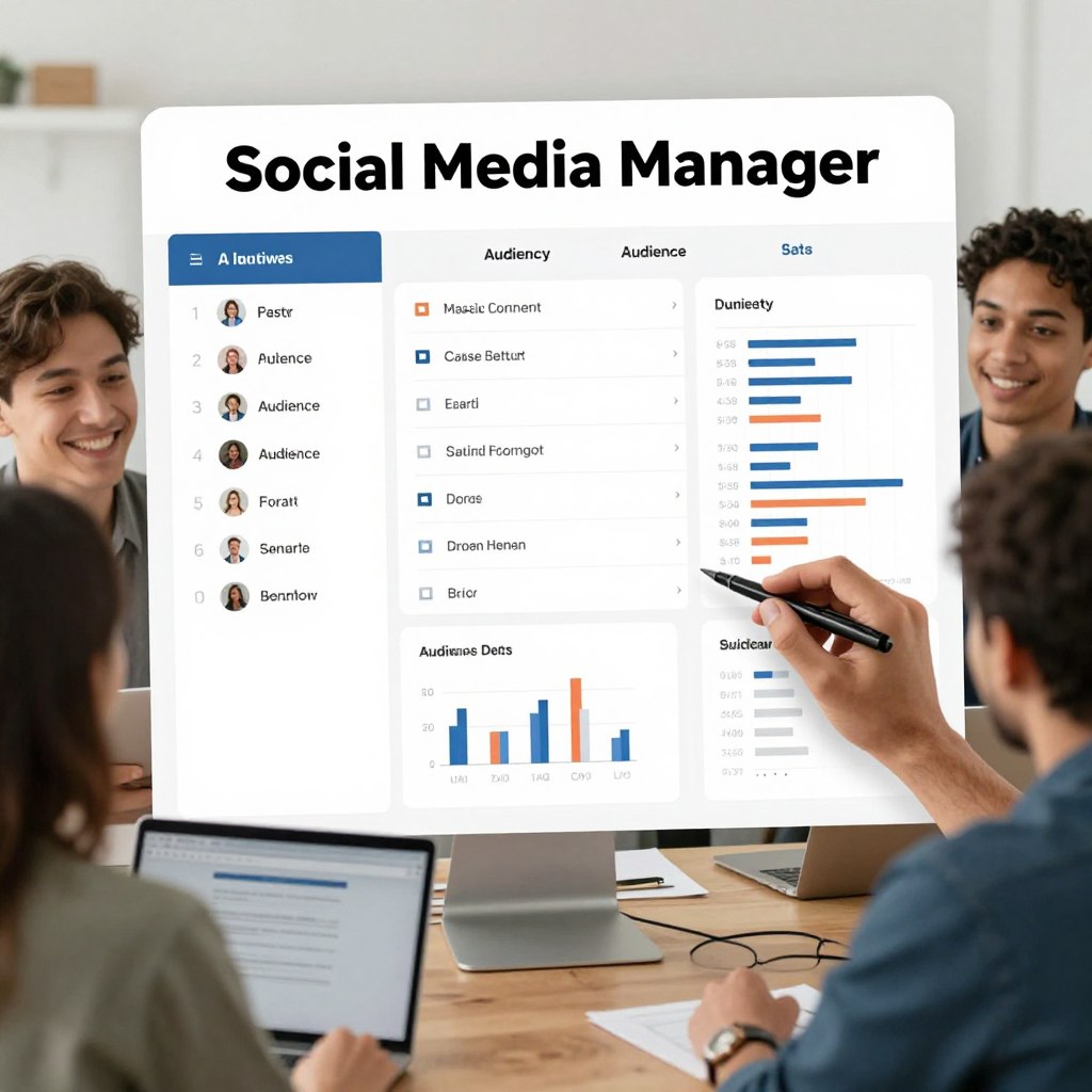 AI social media management tool planning posts, captions, comments, and campaign performance