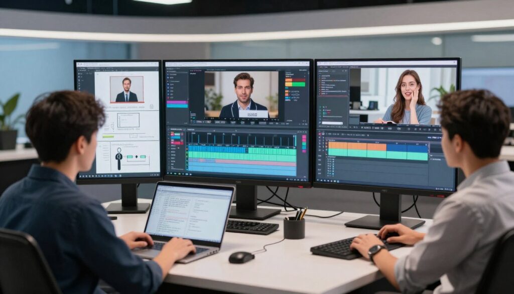 AI video marketing workflow for scripts, storyboards, captions, editing, and short-form clips