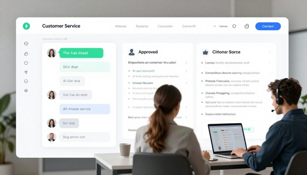 Customer support chatbot routing a question to a human agent