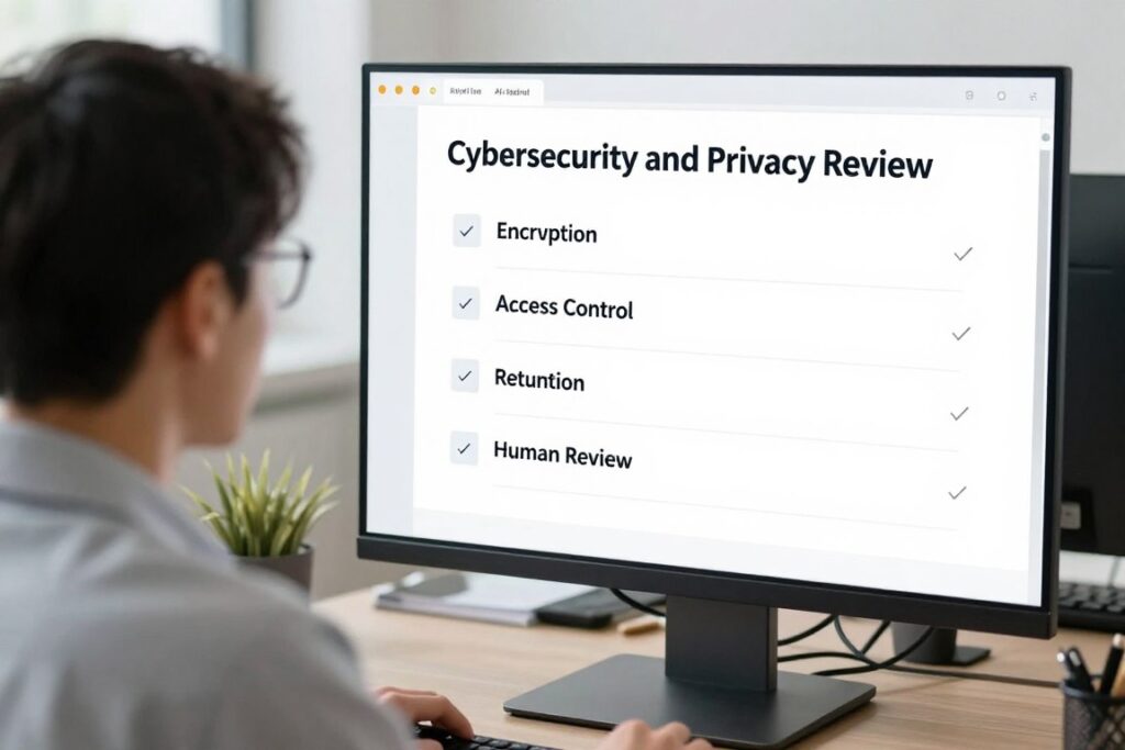 Privacy and compliance checklist for an AI software product